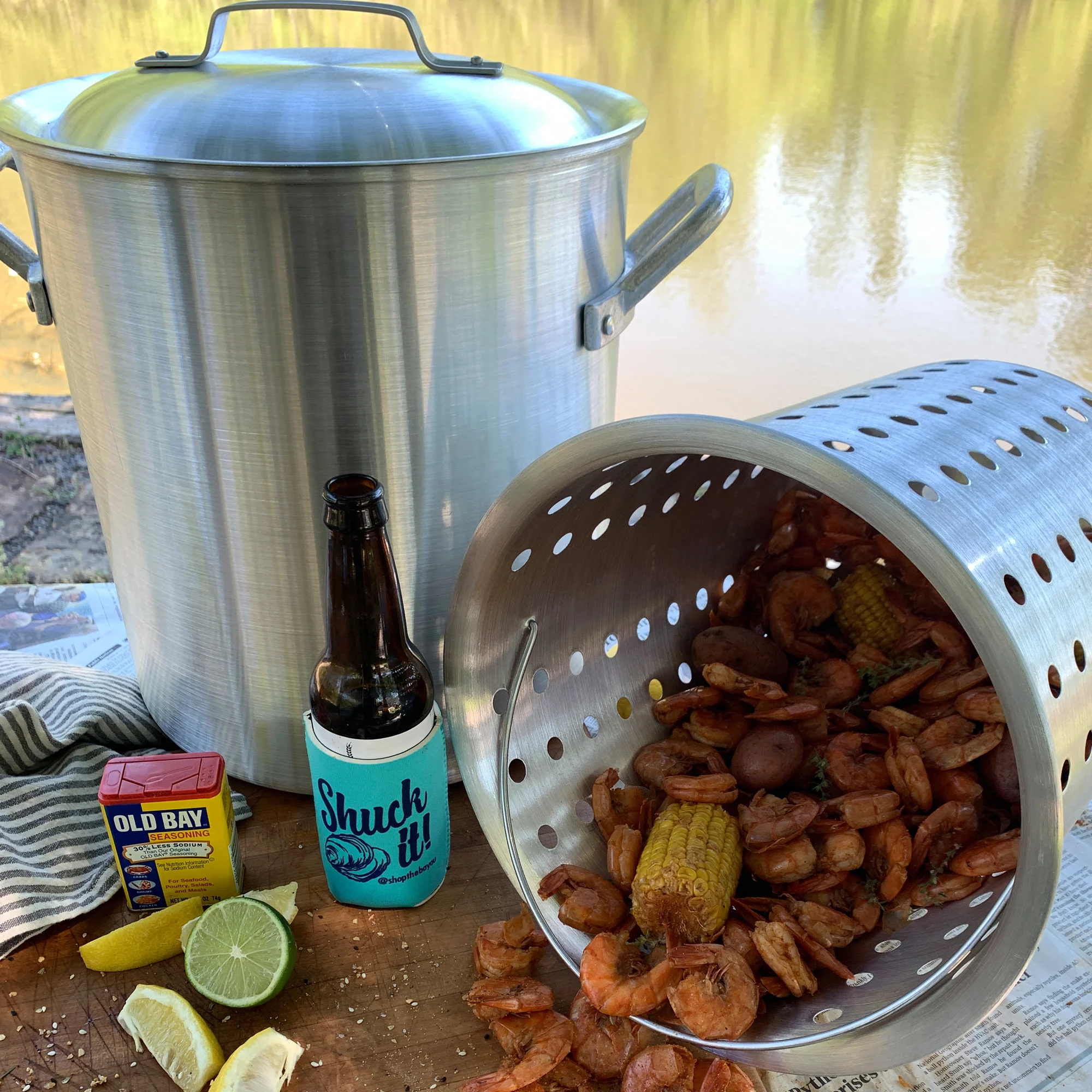 25-qt Aluminum Shrimp Pot - Image 3