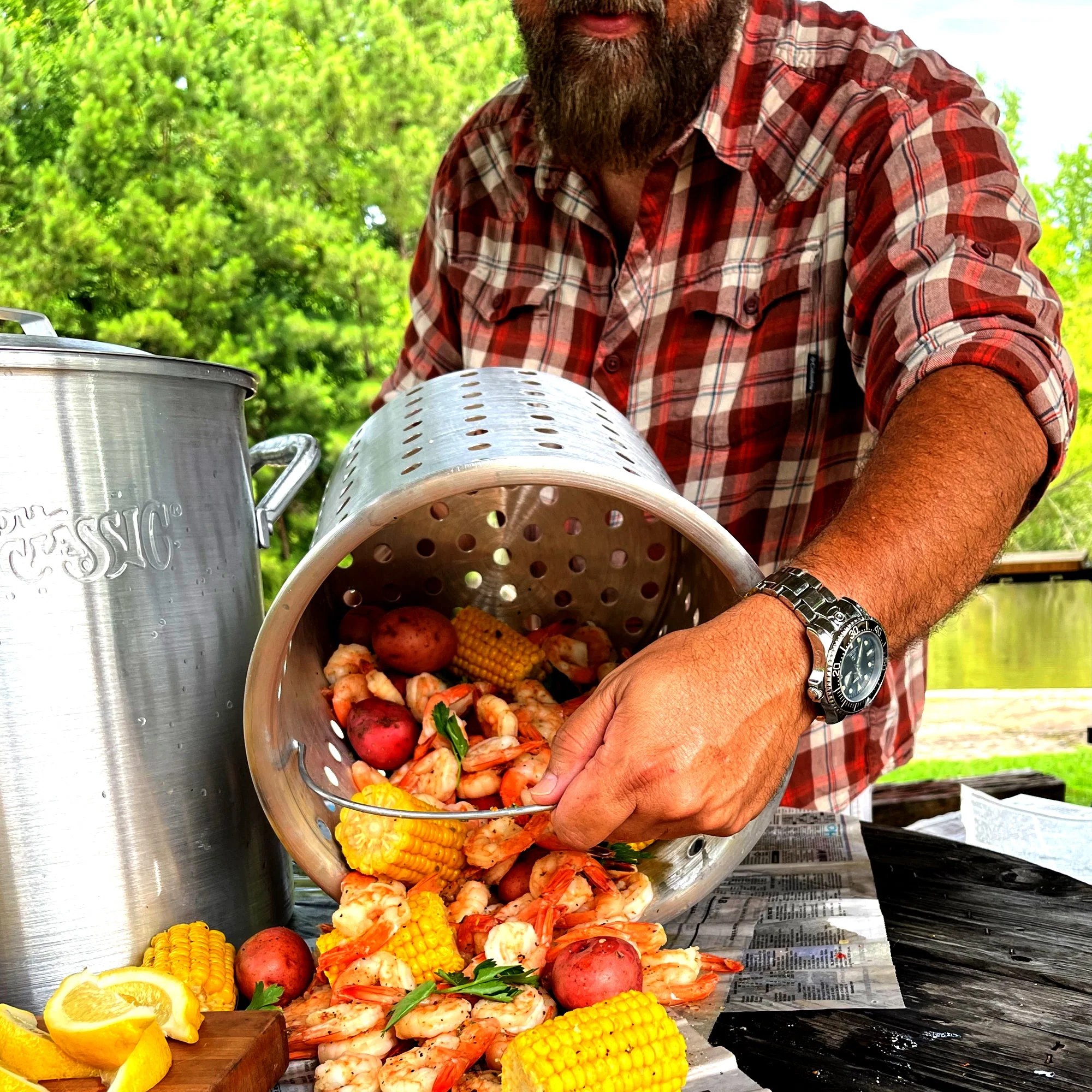 25-qt Aluminum Shrimp Pot - Image 4