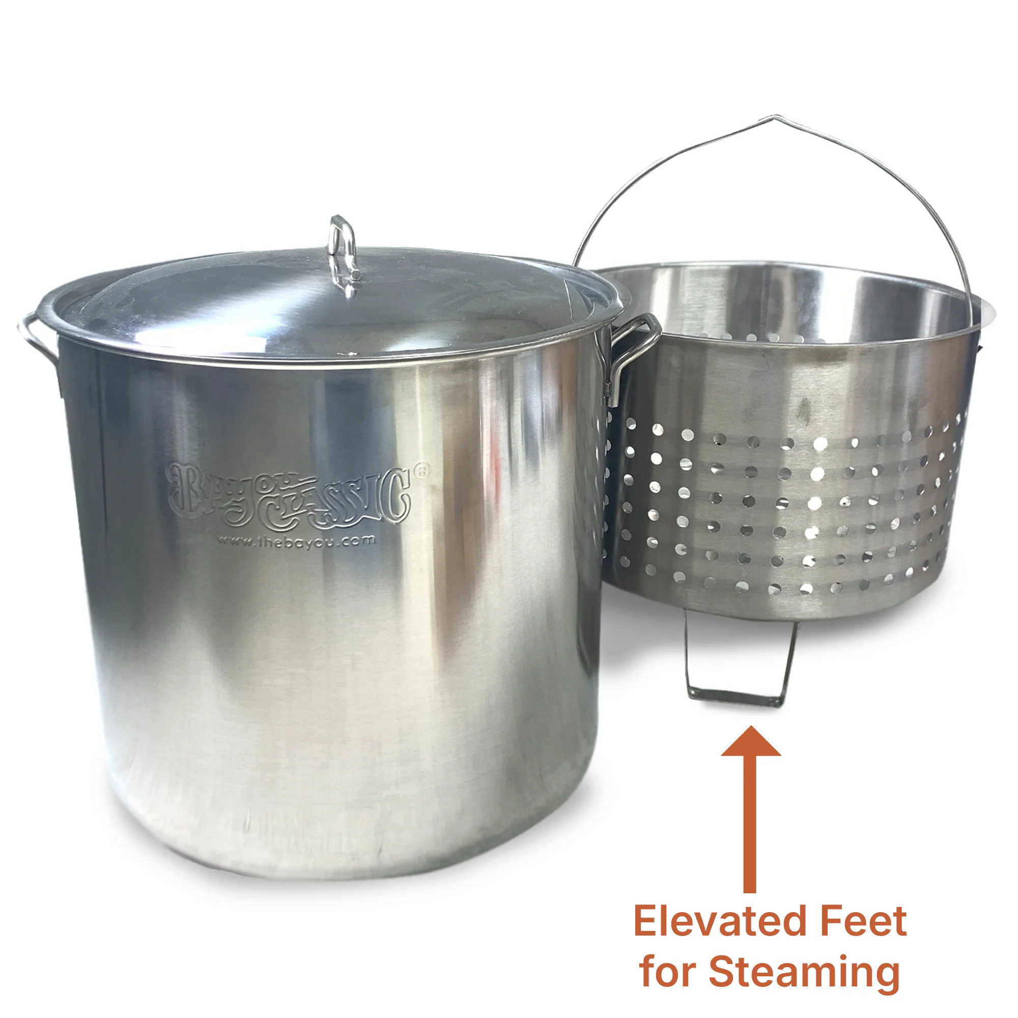 82-qt Stainless Bayou®  Stockpot with Steam/Boil Basket - Image 3
